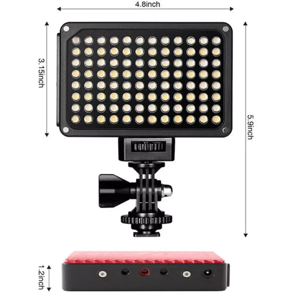 GVM 5S Bi-Color Kamera Üstü Dahili Akülü Mobil Led Işık (12x8cm)