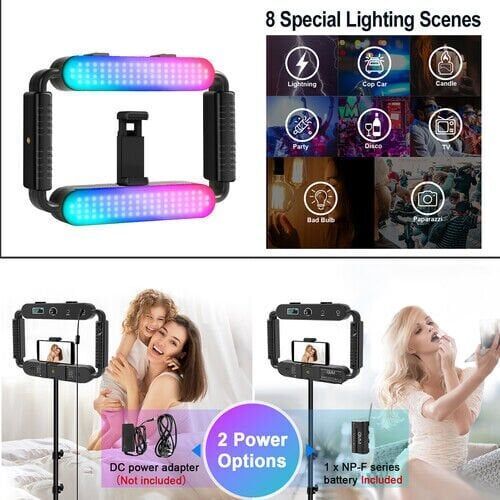 GVM TL-15RS Telefon/Kamera Evrensel LED Işıklı Kafes