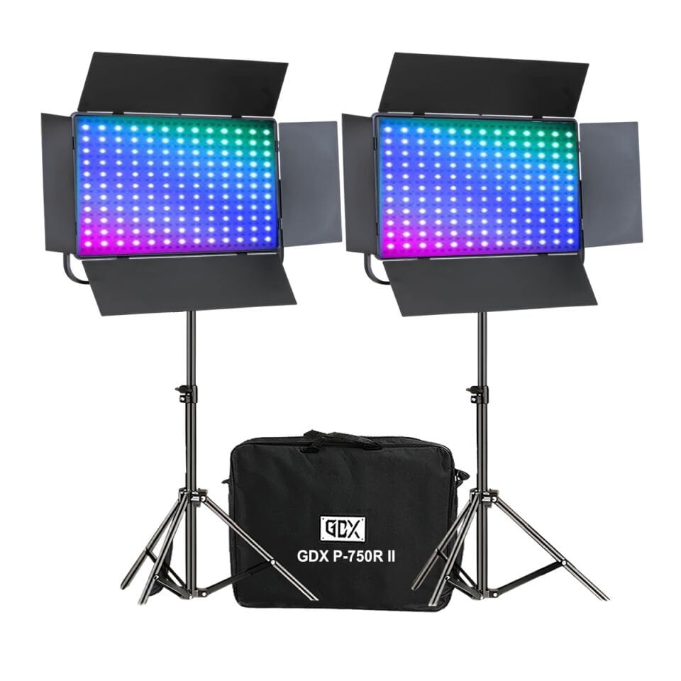 GDX P750R II RGB LED Video Işığı 2’li Set