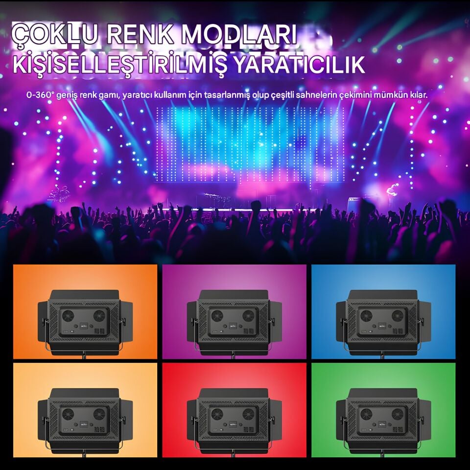 GDX P750R II RGB LED Video Işığı 2’li Set