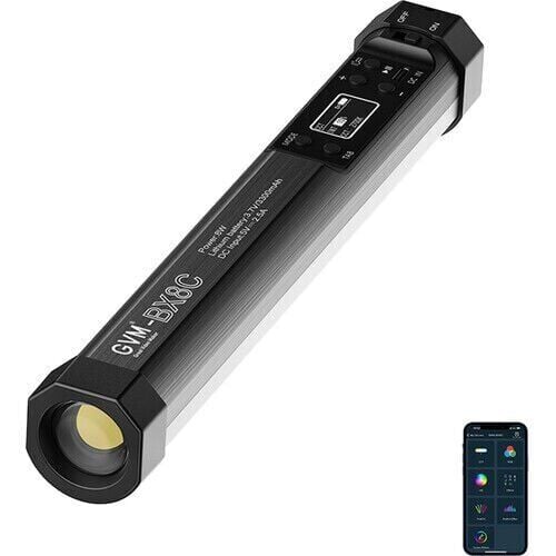 GVM BX8C RGB 30cm 8W Dahili Akülü LED Tüp Işık