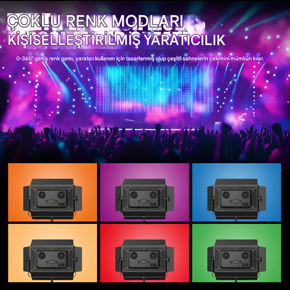 GDX P750R II RGB LED Video Işığı Tekli Set