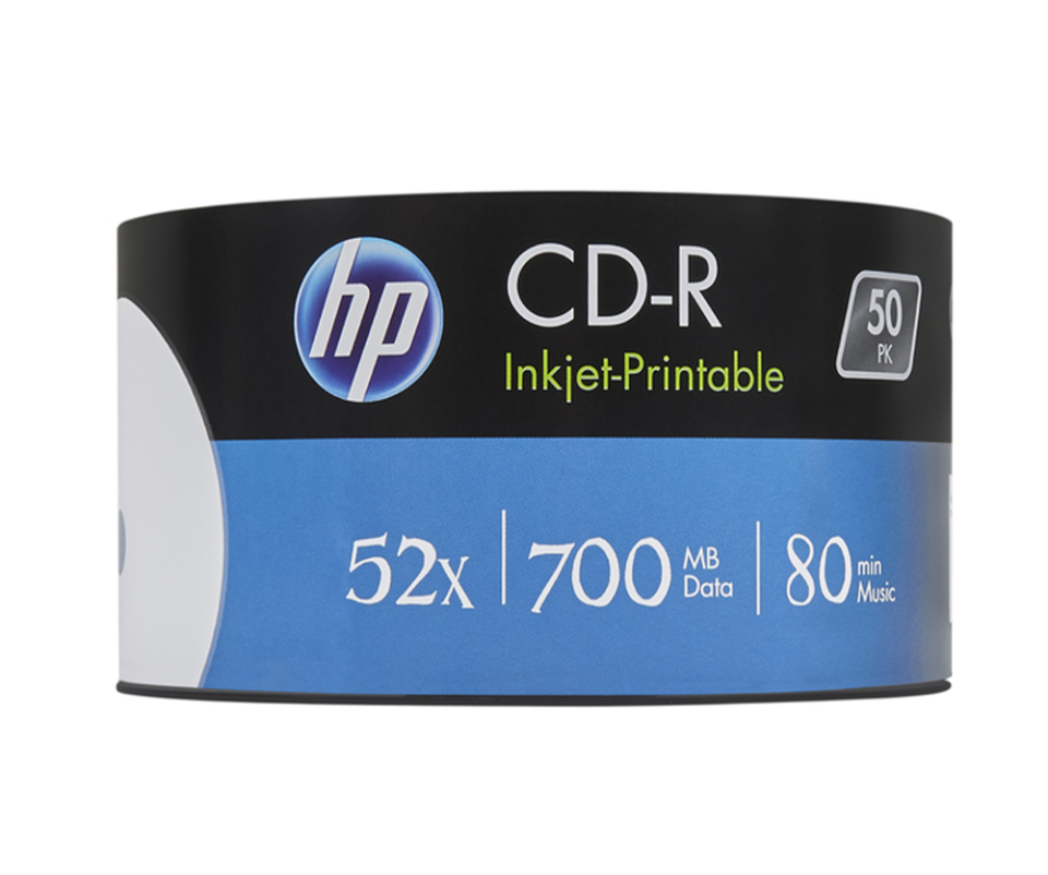 HP CD-R Inkjet-Printable 52x 700MB 50 Pack