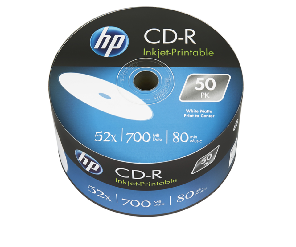 HP CD-R Inkjet-Printable 52x 700MB 50 Pack
