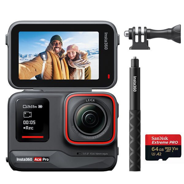 Insta360 Ace Pro + Stick + Hafıza Kartı | Novafotograf.com