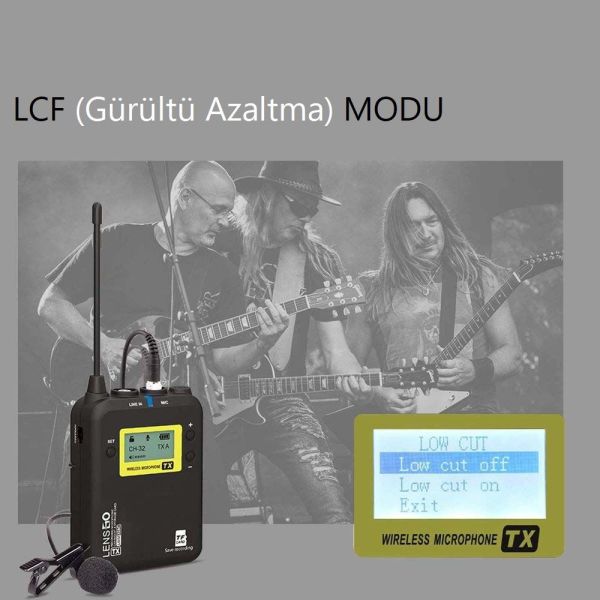 Lensgo LWM-328C Kablosuz İkili Yaka Mikrofonu Seti