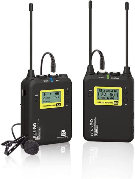 Lensgo LWM-328C Kablosuz Tekli Yaka Mikrofonu Seti