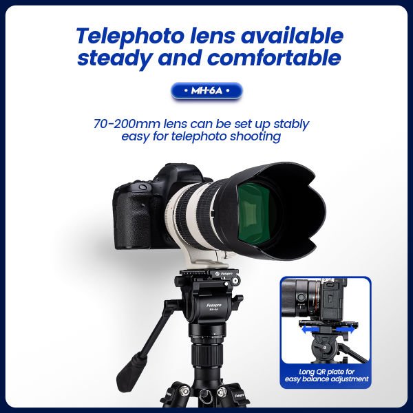 Fotopro Metal Fluid Video Tripod Başlığı MH-6A