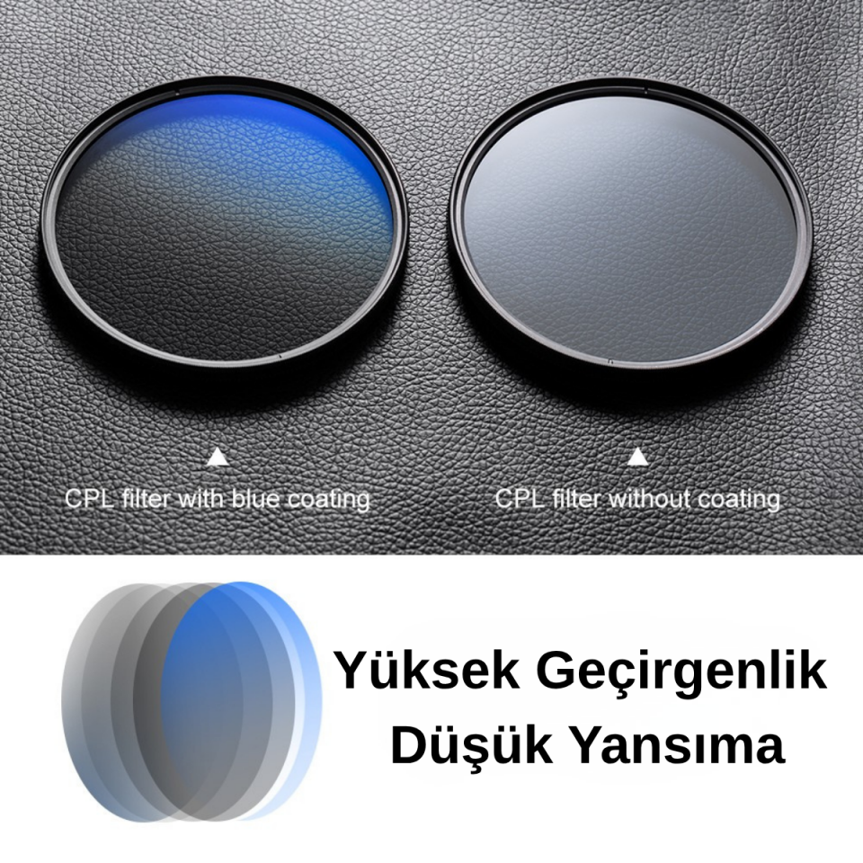 K&F Concept 67 mm CPL Lens Filtresi (Nano-C Serisi)