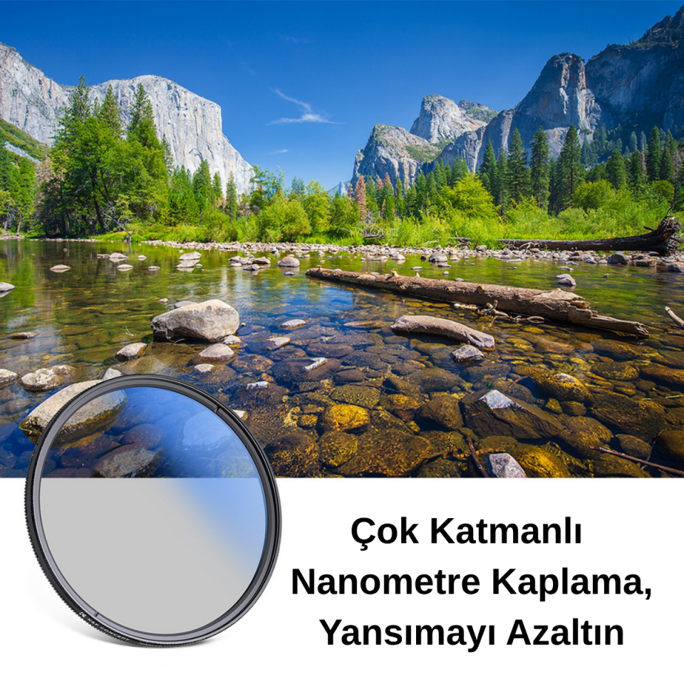 K&F Concept 67 mm CPL Lens Filtresi (Nano-C Serisi)