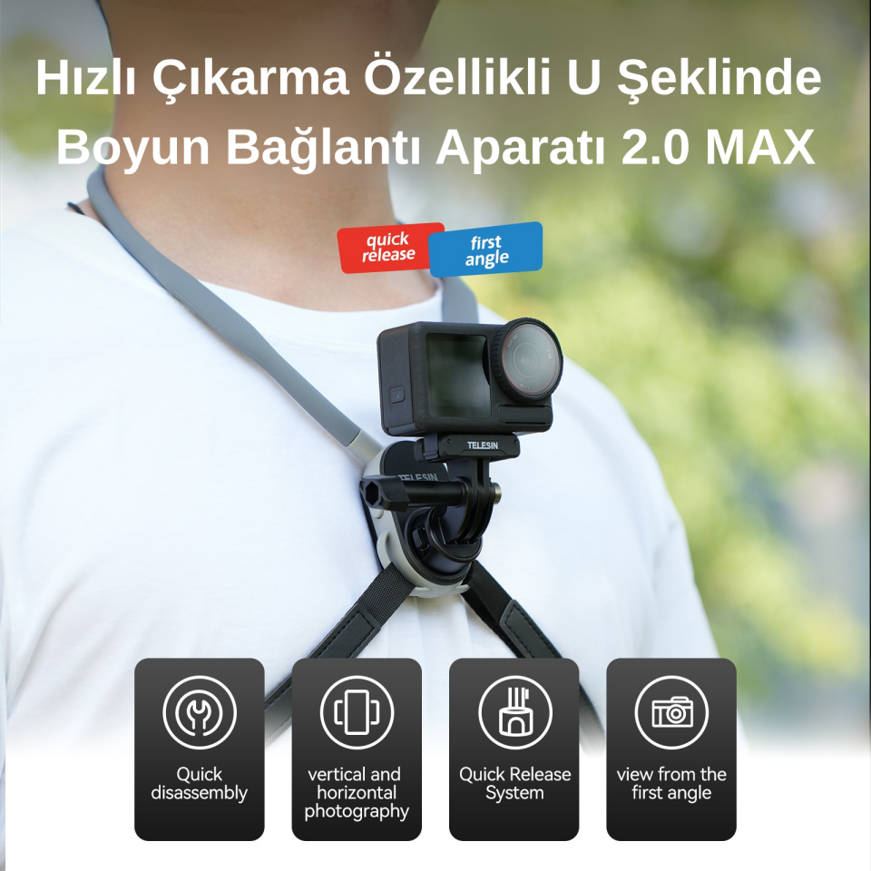 Telesin U Shaped Neck Mount 2.0 (Max)