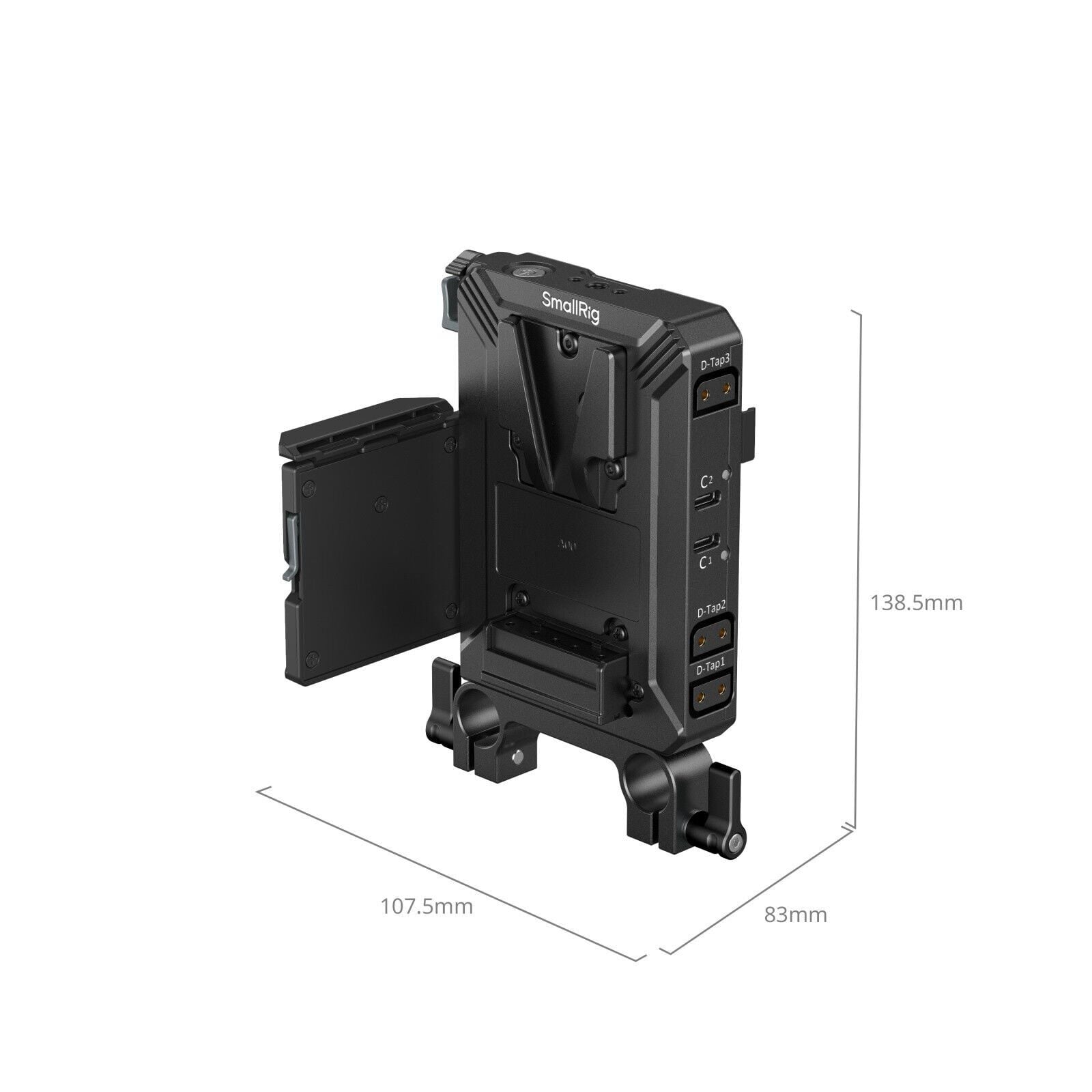 SmallRig 5226 V-Mount Pil Montaj Plakası Kiti 15mm LWS Rob Borulu