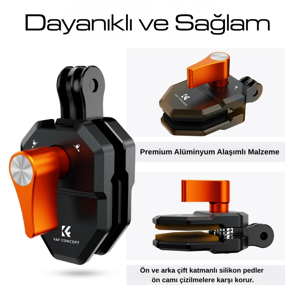 K&F Concept Motosiklet Rüzgarlık Camı Kamera Montajı Klipsi