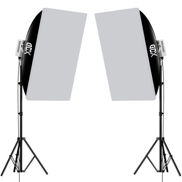 Gdx XL-Kit 2 COB LED Youtube Sürekli Video ve Fotoğraf Işık İkili Set + Gdx BW-6090 Softbox